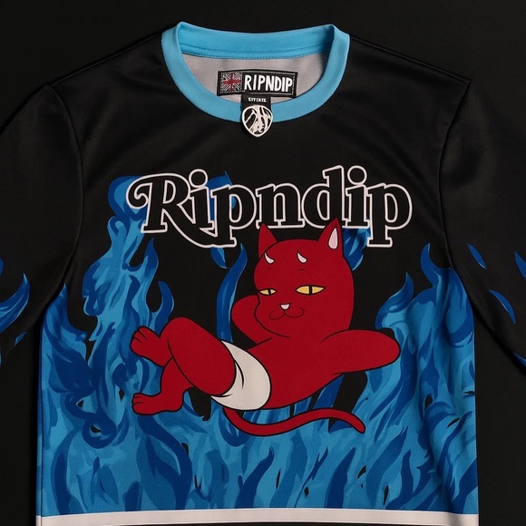 Ripndip Devil Babies Hockey Jersey – Black/Blue - Picture 1 of 1